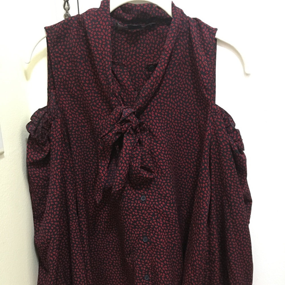 French connection cold shoulder blouse